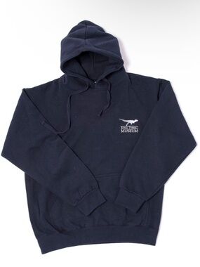 Navy Hooded Pullover Sweatshirt with Logo Royal Tyrell Museum